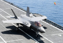 Italian Navy F-35B Lands Aboard ITS Cavour for the first time Photo: Italian Navy - Lockheed Martin F-35B Lightening II