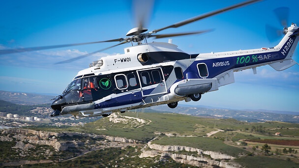 Photo: Airbus - H225 First Flight with Sustainable Aviation Fuel