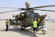 Russia’s Mi-28NE ‘Night Hunter’ gunship demonstrates combat capabilities at Dubai airshow