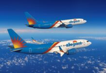 Allegiant Air Orders Up to 100 737 MAX Jets Allegiant Air Boeing 737-7 and 737-8-200. Photo: Boeing