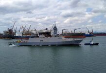 TCG Ufuk, a Turkish intelligence ship, has joined the Turkish Navy. Photo: Twitter ayselmavioglu