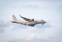 The Airbus C295 technology demonstrator of Clean Sky 2 makes its maiden flight Photo: Airbus