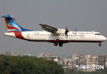 Nose gear tires burst on landing