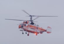 Rostec started flight tests of the upgraded Ka-32A11M fire-fighting helicopter