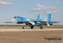 Ukraine Su-27 Defecting Ukrainian Air Force Sukhoi Su-27P 58 Blue. Photo: Massimo Farrugia