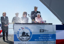 HII Christens Destroyer Jack H. Lucas (DDG 125)