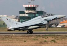 The third and fourth Eurofighter Typhoons land in Kuwait Kuwaiti Eurofighter Typhoon aircraft. Photo: Leonardo