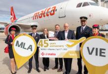 Air Malta celebrates 45 years since first flight to Vienna