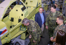 Czech Republic chief of Defence signs beams of AH-1Z and UH-1Y