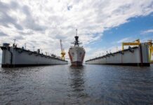 HII Launches National Security Cutter Calhoun(WMSL 759)