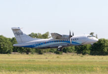 ATR 42-600S STOL takes flight in its partial configuration