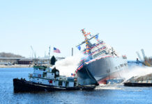 Littoral Combat Ship 29 USS Beloit christened and launched