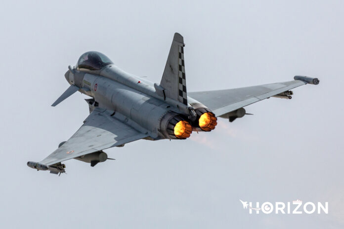 Full reheat on take off for the Eurofighter EF-2000. Photo: Paul Spiteri Lucas