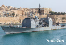 USS San Jacinto (CG 56) arrives in Valletta