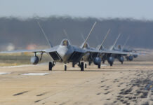 F-22 Raptor’s arrive in England for NATO Air Shielding