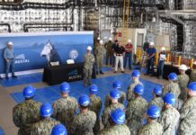 The future USS Santa Barbara (LCS 32) delivered to U.S. Navy
