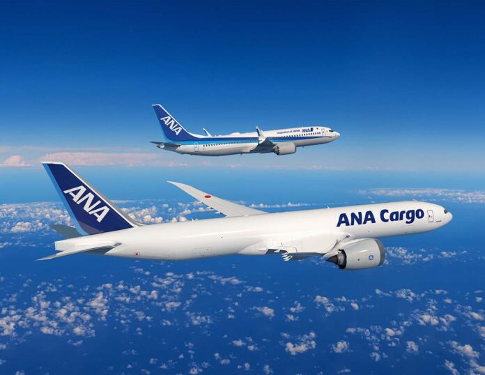 Boeing and ANA HOLDINGS Confirm 737 MAX Order, Selection of 777-8F for Future Fleet. Photo: Boeing