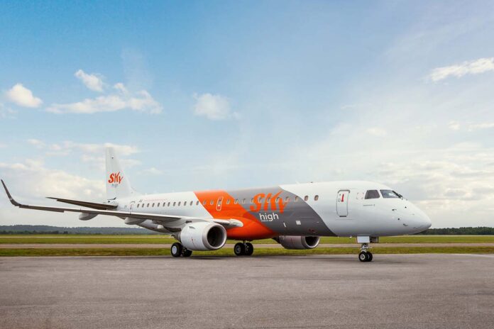 Sky High Aviation Embraer E-190. Photo: Embraer