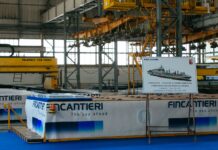 Steel cutting of the second LSS unit for the Italian Navy