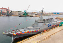 Hyundai Heavy launches next-generation Aegis ship ‘Jeongjo the Great’