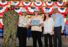 Ingalls authenticates Keel of destroyer Jeremiah Denton