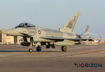 Qatari brand new Typhoons transit through Malta Qatar Emiri Air Force (QAEF) Eurofighter Typhoon QA407/ZR408