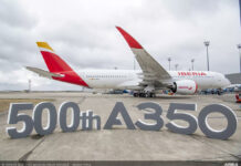 Airbus delivers its 500th A350 500th A350 delivery. Photo: Airbus