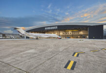 Melbourne Service Centre Opening - Hangar Outside. Photo: Bombardier