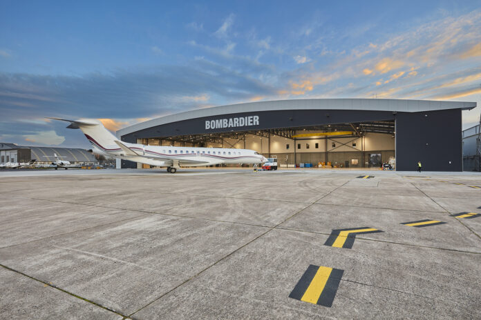 Melbourne Service Centre Opening - Hangar Outside. Photo: Bombardier