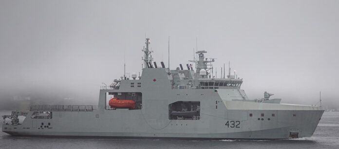 HMCS Max Bernays returning to port after completing sea trials in Halifax, Nova Scotia. Photo: Royal Canadian Navy