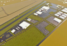 De Havilland Canada Announces Site of New Alberta Aircraft Manufacturing Facility De Havilland Field illustration. Photo: De Havilland