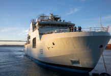 Launch of the 4th AOPS HMCS William Hall for the Canadian Navy