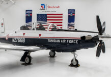 Tunisian Air Force takes delivery of eight Beechcraft T-6C Texan II’s