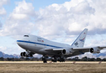 NASA SOFIA retires NASA's Stratospheric Observatory for Infrared Astronomy (SOFIA) aircraft lands on the flightline at Davis-Monthan Air Force Base. Photo: U.S. Air Force photo by Staff Sgt. Kristine Legate