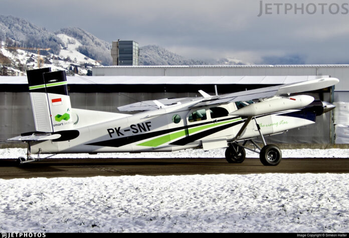 Smart Aviation Pilatus PC-6/B2-H4 Turbo Porter PK-SNF. Photo (File): Simeon Halter via Jetphotos.net