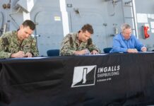 HII delivers Destroyer Lenah Sutcliffe Higbee (DDG 123) to US Navy United States Navy Lenah Sutcliffe Higbee-DDG-123 Delivery. Photo: HII