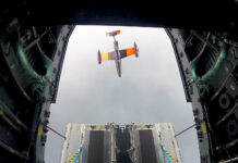 Remote Carrier demonstrator released and operated from flying A400M for the first time Photo: Airbus Defense