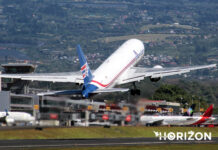 Juan Santamaría International Airport Amerijet International Boeing 767-338ER(BDSF) N316CM. Photo: Stephen Borg