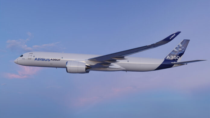 A350F illustration in Airbus livery in flight. Photo: Airbus