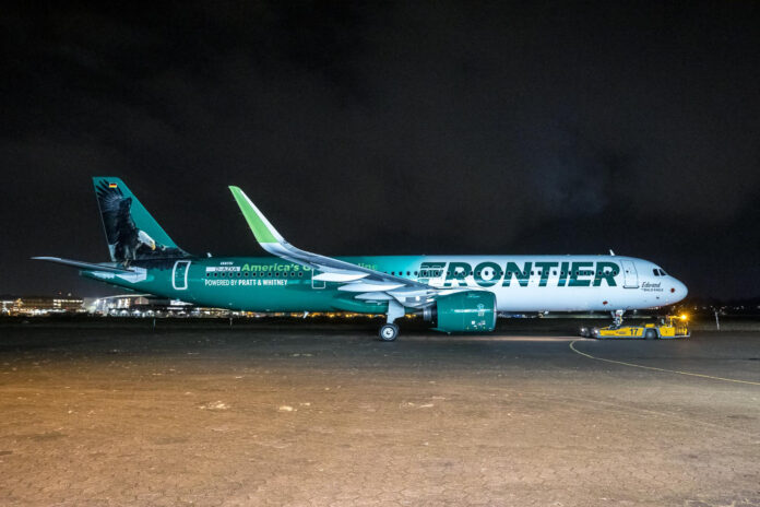 Frontier Airlines and Pratt & Whitney Name GTF-powered A321neo “Edward the Bald Eagle