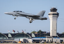 Boeing Sets F/A-18 Production Completion Date as Defense Business Pivots to Future Work Boeing F/A-18 Super Hornet fighter aircraft. Photo: Boeing