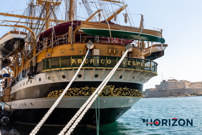 The stern of the Amerigo Vespucci. Photo: Paul Spiteri Lucas