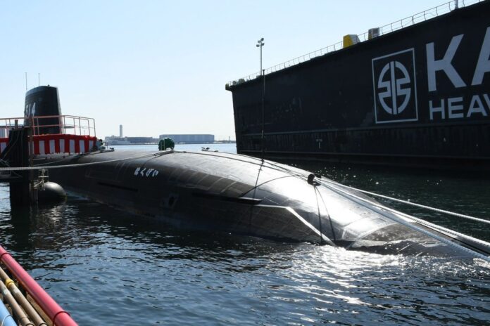 JMSDF Second Taigei-Class Submarine. Photo: Japan Maritime Self-Defense Force Twitter account
