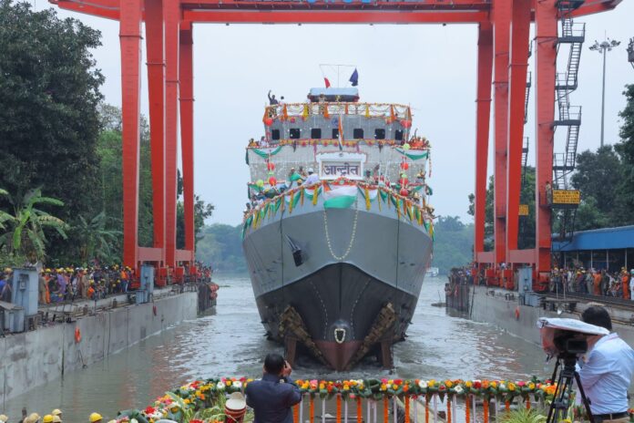 Indian Navy ‘Androth’, the second ASW Shallow Water Craft. Photo: Indian Navy Twitter