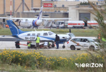 Light aircraft incident hinders aircraft activity at Malta International Airport Piper PA-46-500TP Malibu Meridian 9H-CGF stopped on runway 31 at Malta International Airport due to a puncture.