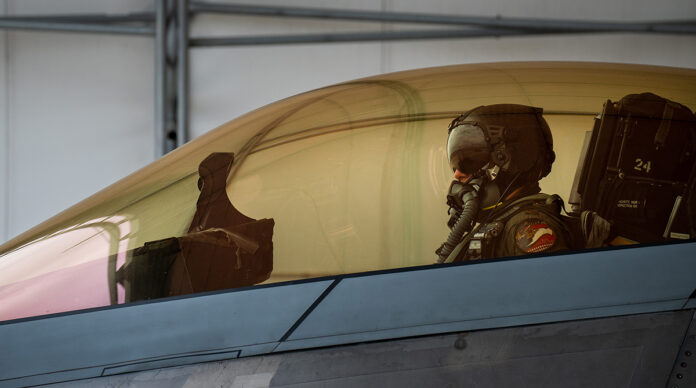 F-22A Raptor pilots test next-gen helmet