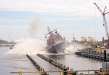 Littoral Combat Ship 31 (USS Cleveland) Christened And Launched