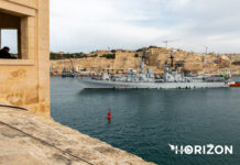 Italian Navy Luigi Durand de la Penne destroyer visits Valletta Italian Navy ITS Luigi Durand de la Penne (D560)