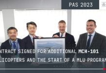 Leonardo and Kawasaki Heavy Industries sign contract for additional MCH-101 helicopters and the start of a mid-life update programme for the type in Japan