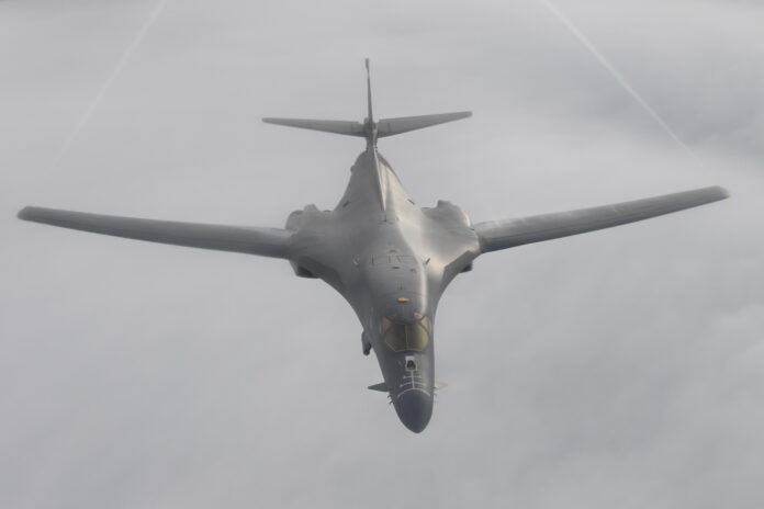A 9th Expeditionary Bomb Squadron B-1B Lancer, deployed in support of Bomber Task Force Europe 24-1. Photo: USAFE